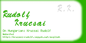 rudolf krucsai business card